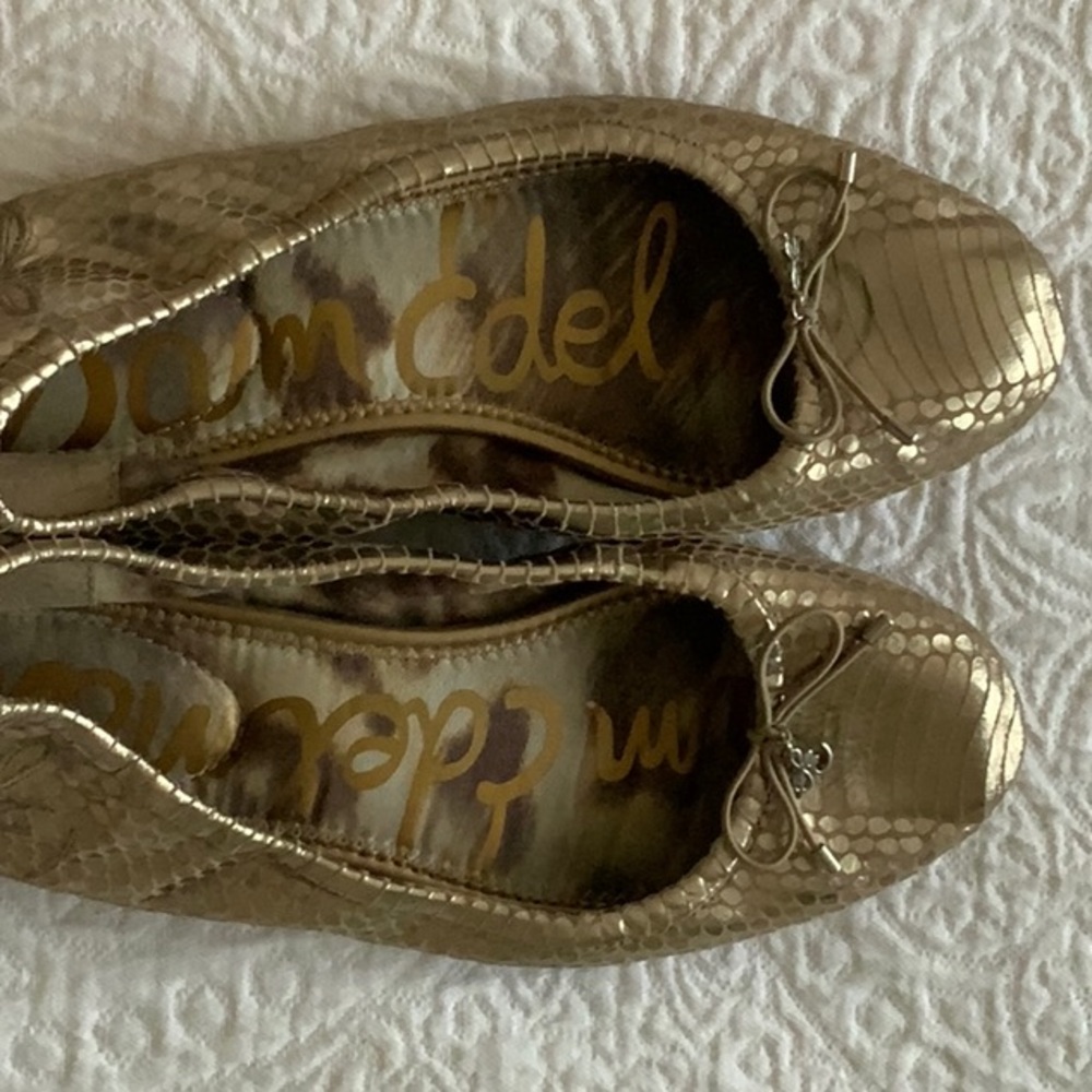 Sam Edelman Felicia Gold Snake flats